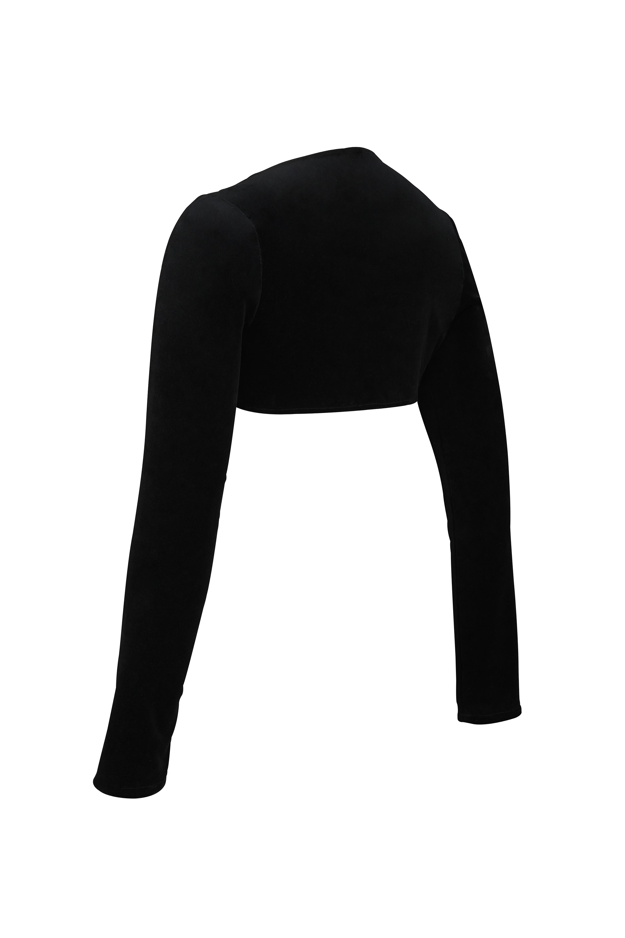 114-black-stretch-velvet-cropped-bolero-sale-7.jpg black stretch velvet cropped bolero - sale