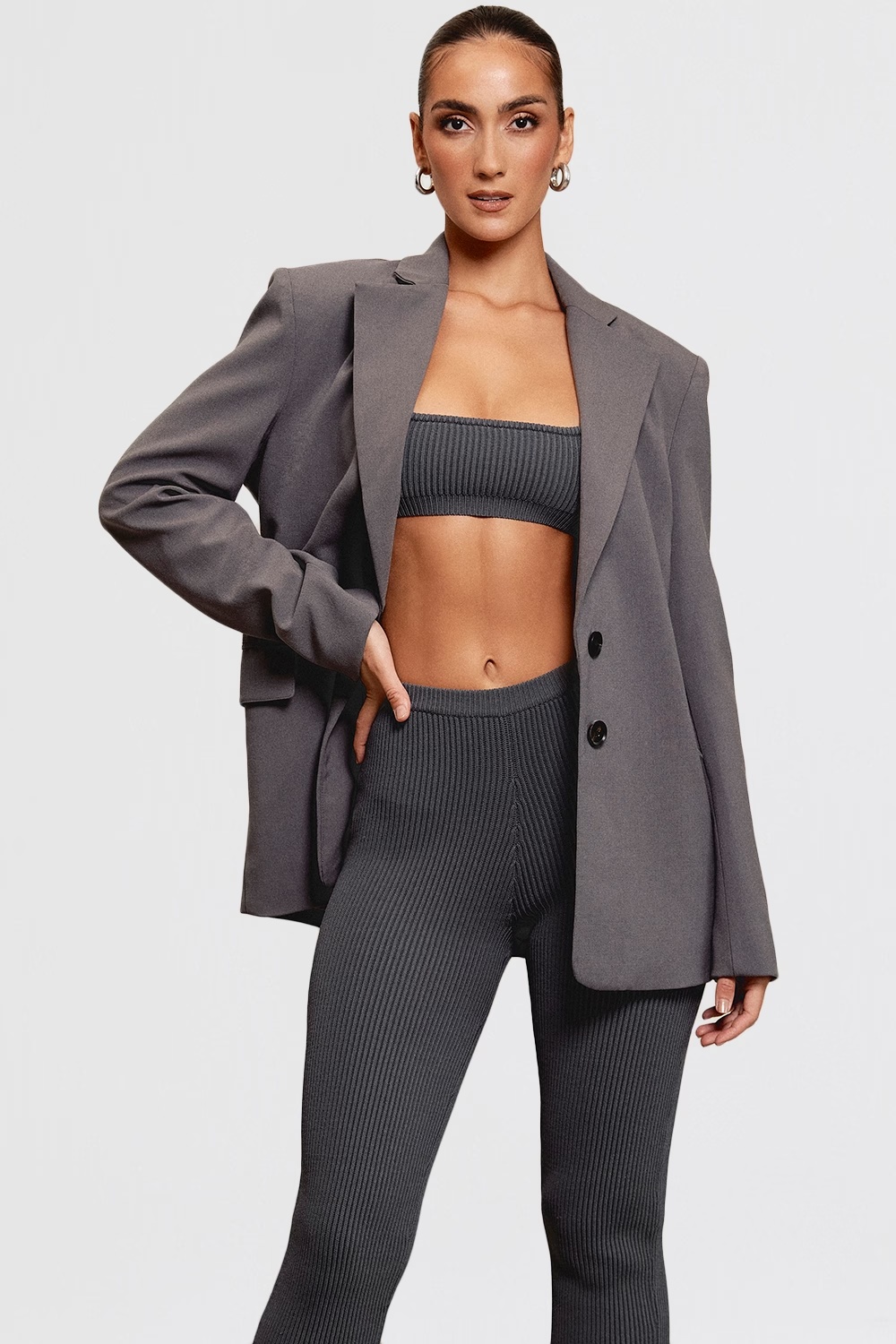 dark grey oversized blazer - sale