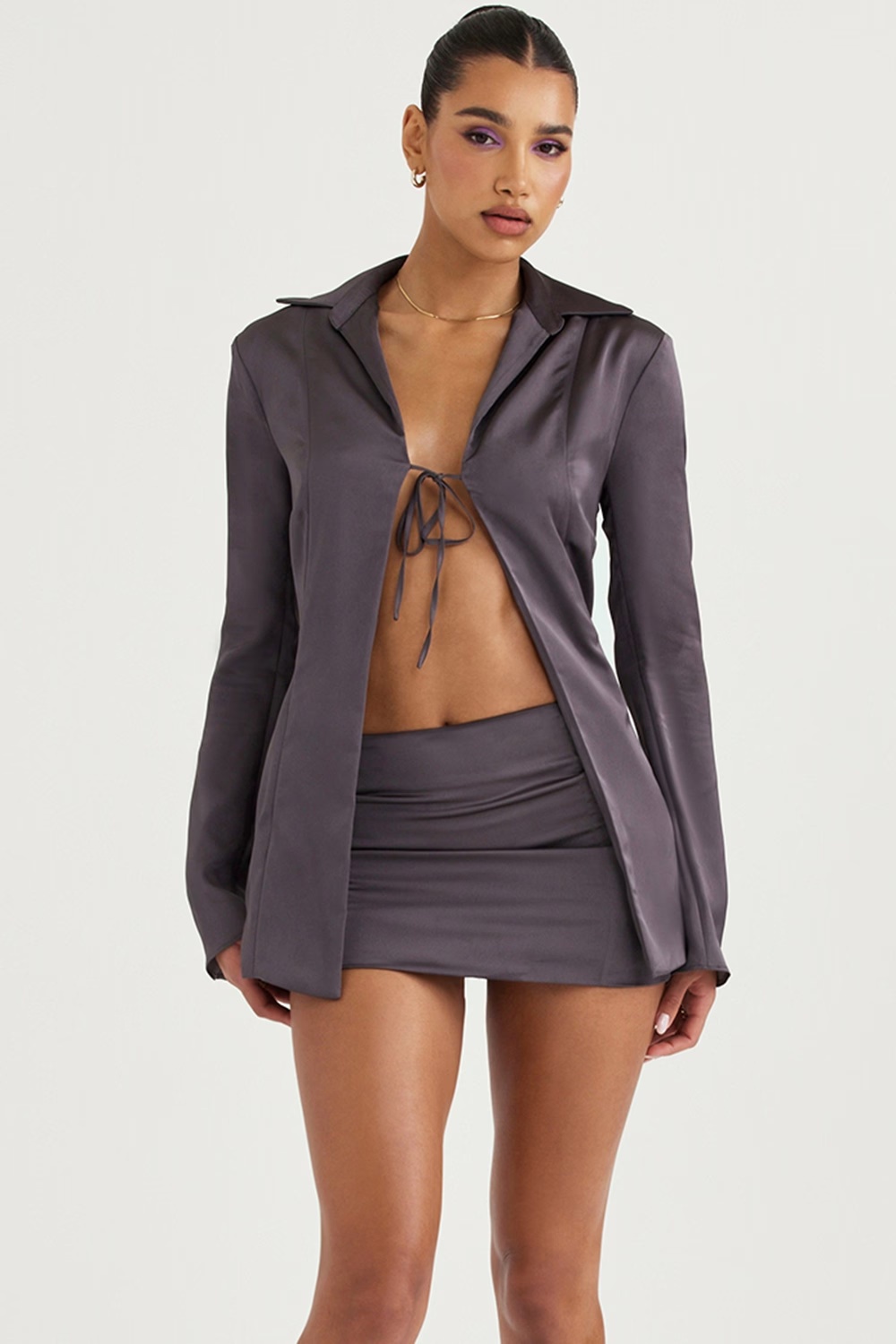 shadow tie front top - sale
