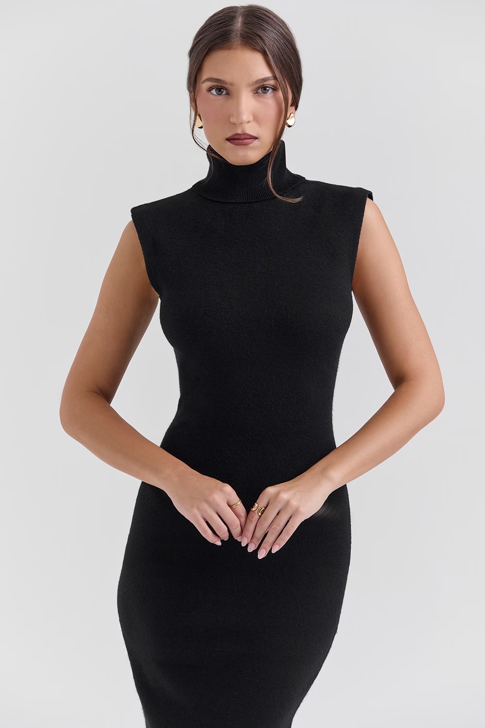 1918-black-cashmere-blend-turtle-neck-midi-dress-sale-3.jpg black cashmere blend turtle neck midi dress - sale