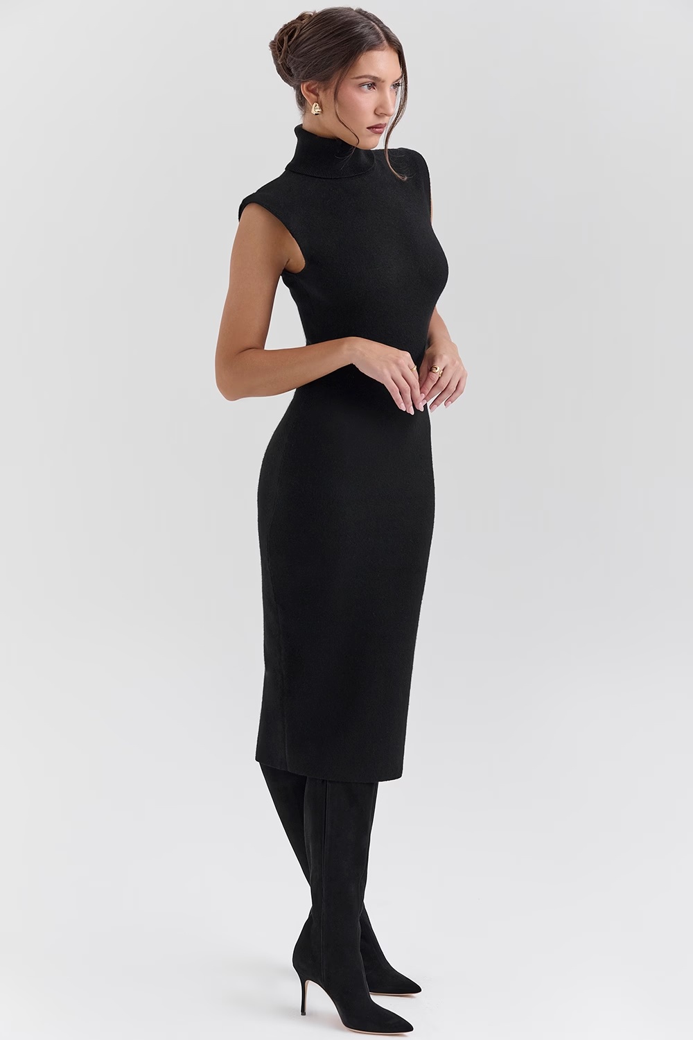 1918-black-cashmere-blend-turtle-neck-midi-dress-sale-4.jpg black cashmere blend turtle neck midi dress - sale