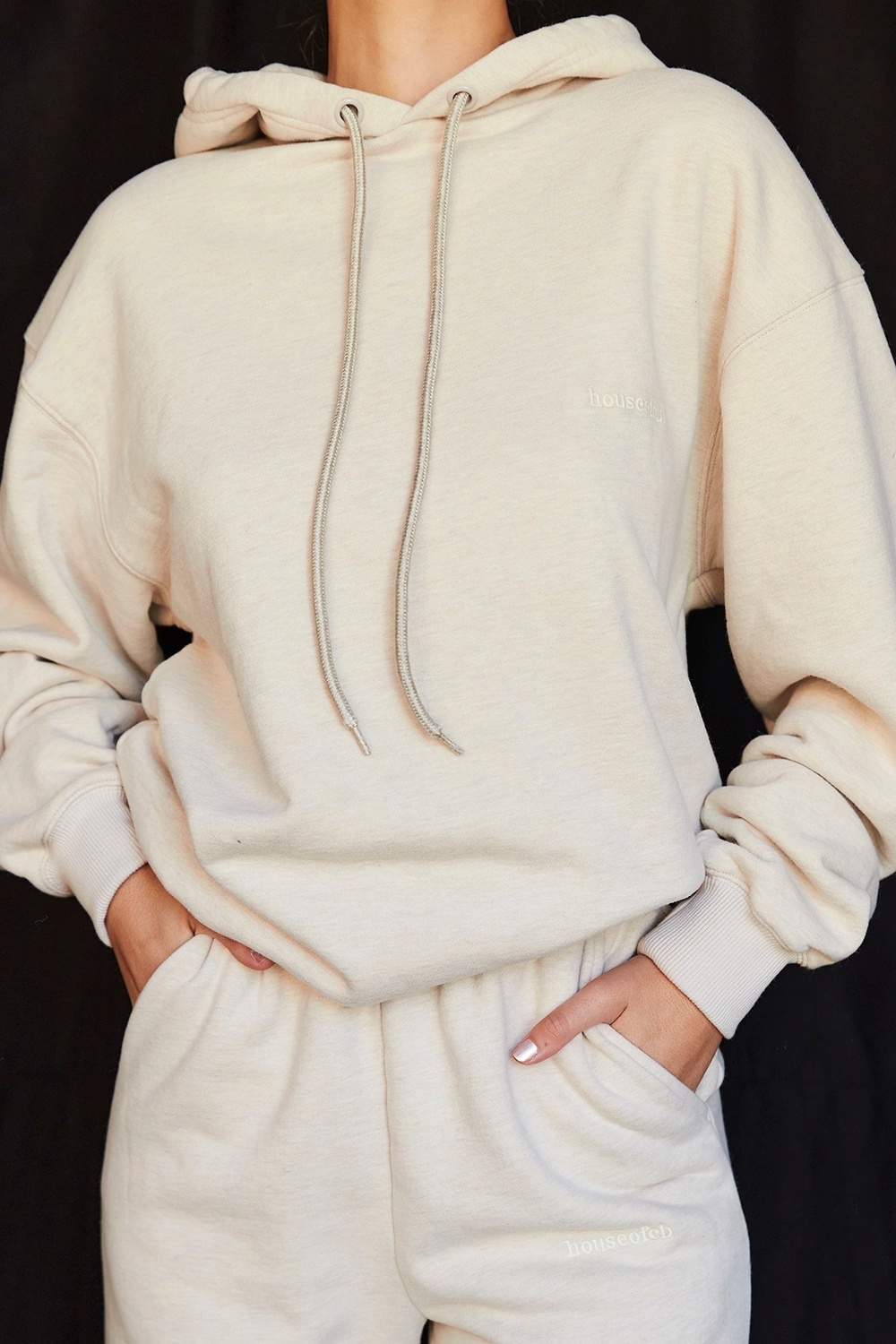 oatmeal cotton fleece-back oversized hoodie - sale