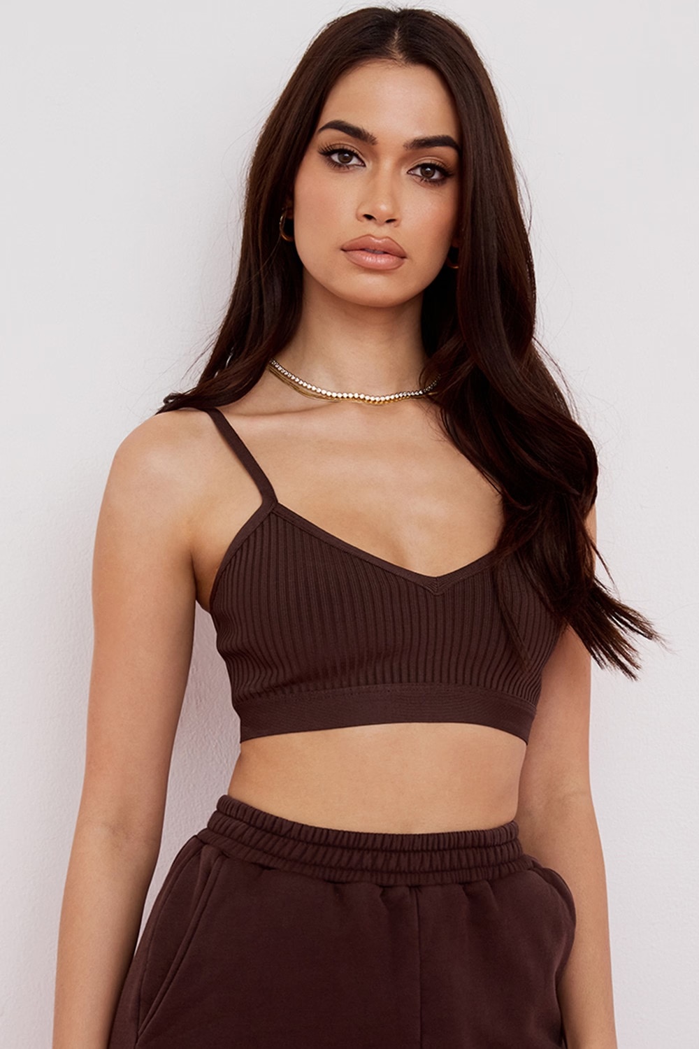 brown bandage bralette - sale