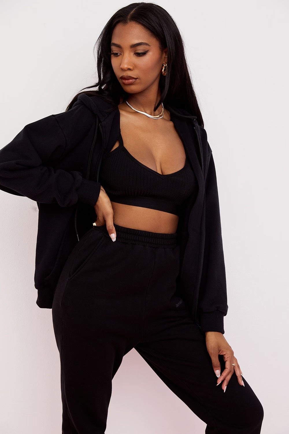 ink cotton fleece-back zip through hoodie - sale