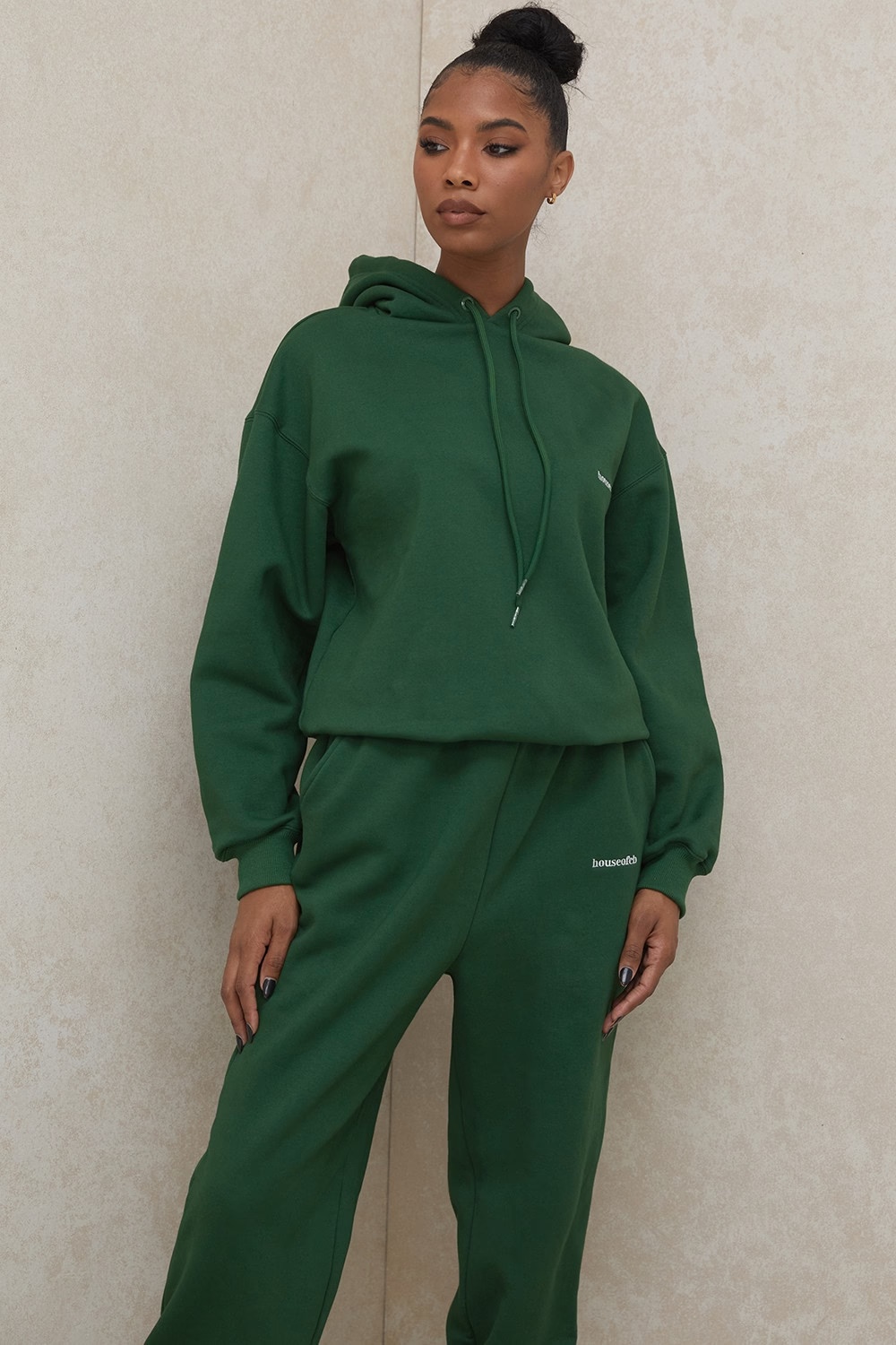 green cotton fleece-back oversized hoodie - sale