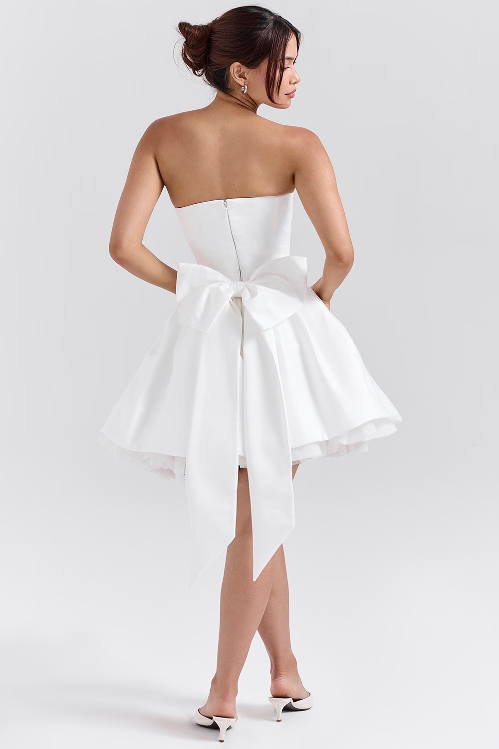 504-white-satin-strapless-bow-mini-gown-7.jpg white satin strapless bow mini gown