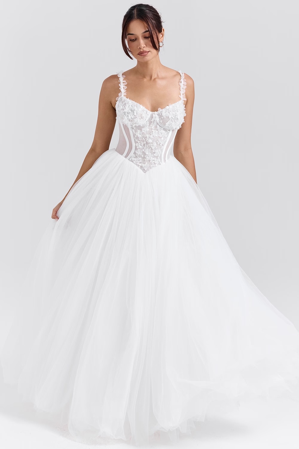 522-white-floral-lace-tulle-bridal-gown-4.jpg white floral lace tulle bridal gown